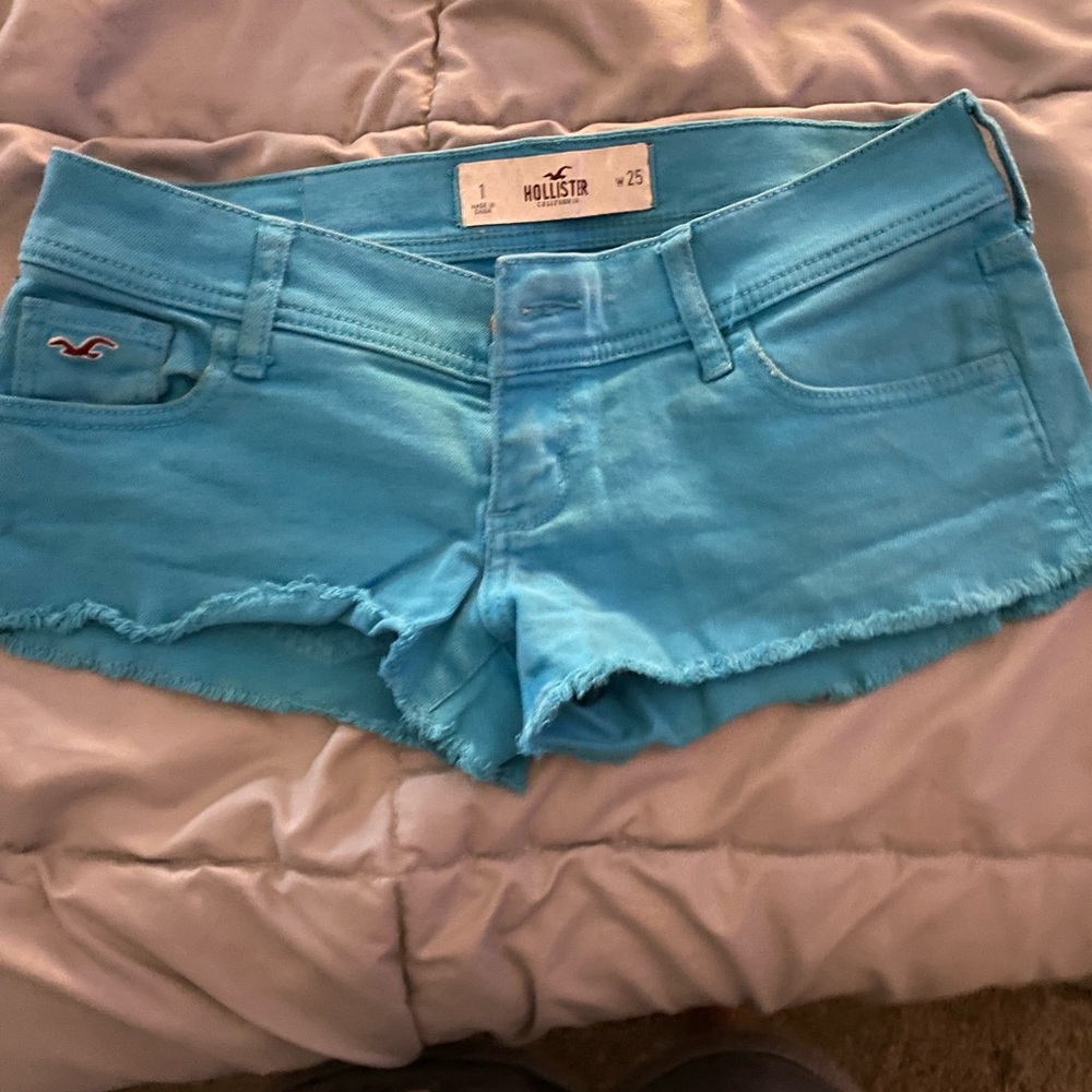 Hollister Women's Vibrant Blue Jean Shorts